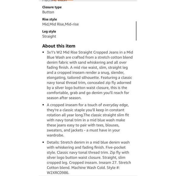 3x1 NYC Corey high rise straight crop jeans size 30 - Picture 11 of 12